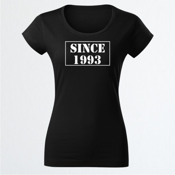SINCE 1993 tricko damske cierne desa.sk tricka potlac sublimacia moda oblecenie