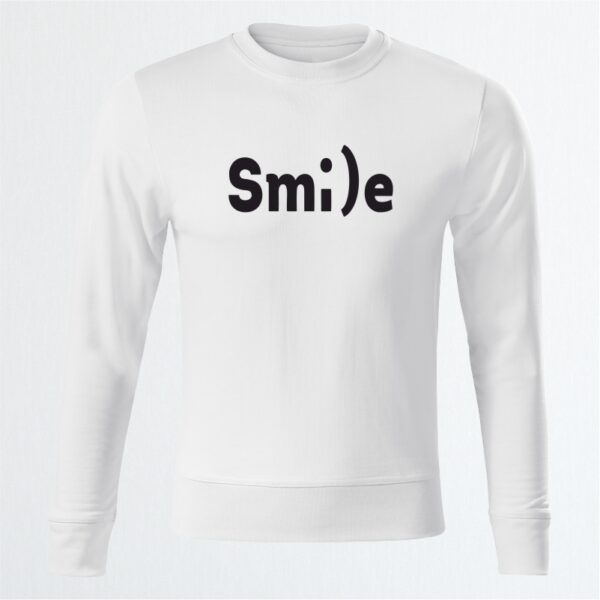 Smile mikina unisex biela desa.sk